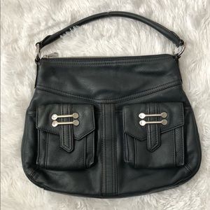 Ralph Lauren RL Bermondsey Leather Hobo Bag •deep greenish blue color • EUC